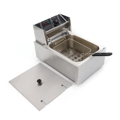 Öl-Friteuse Friteuse 6L Edelstahl 2500W Profi Küche Kaltzonen Fritteuse Fritöse - Bild 1 von 4