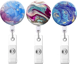 Retractable ID Badge Holder Nurse Badge Reels with Clip Name Card Holders for Of - Picture 1 of 4