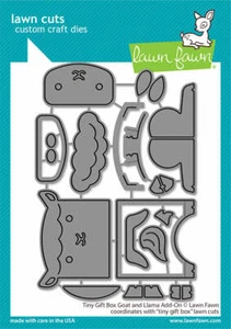 Lawn Fawn kleine Geschenkbox Ziege und Lama Zusatz Metall Schneiden Schneiden Matrizen LF2800 - Bild 1 von 2