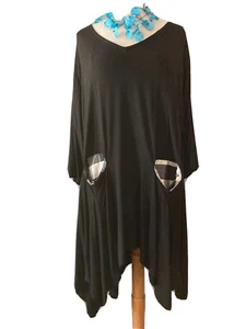 CLEARANCE!.......THE EXQUISITE SKULLZ LONDON BLACK LAGENLOOK BRIA TOP - Picture 1 of 5