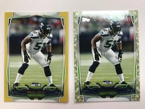 2014 Topps Gold & CAMO Football Bruce Irvin #256 Seattle Seahawks 2 SP numbered - Picture 1 of 10