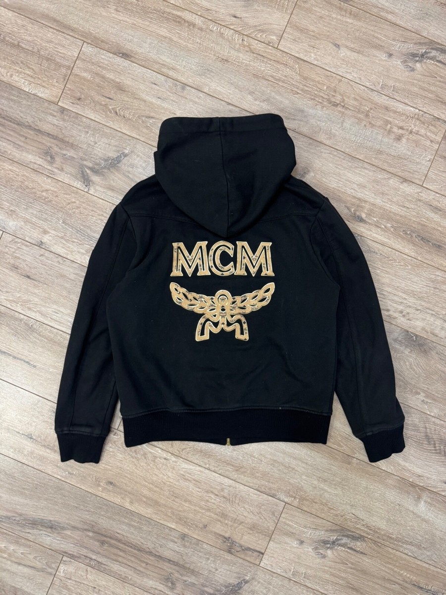 MCM ロゴプリント巾着パーカー Mcm Logo monogram zip-up hoodie black | eBay