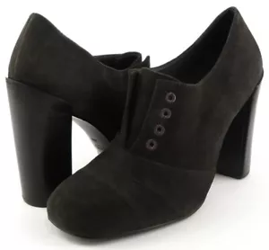 $375 TORY BURCH Stella Smoke Suede Designer SOLID OXFORD Pumps Booties 5 NO BOX - Picture 1 of 4