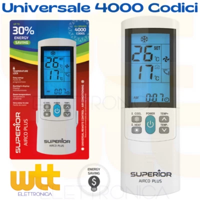 OLIMPIA SPLENDID TELECOMANDO UNIVERSALE PER AERMEC CONDIZIONATORE CLIMATIZZATORE D'ARIA
