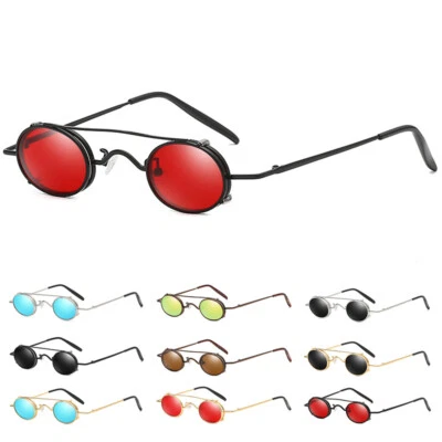 Gafas de sol retro pequeñas redondas John Lennon vintage circulares de metal de moda gafas de sol Foto 1 de 4