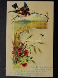 Poppies Postcard: Your Heart be Light with Glee c1910 - Picture 1 of 2