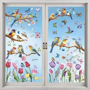 Vibrant Spring & Summer Window Clings - 78 PCS of Butterfly, Tree Branch Humming - Picture 1 of 4