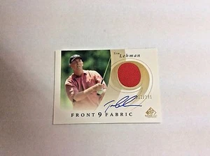 2002 UD SP GOLF TOM LEHMAN - FRONT 9 FABRIC AUTO/FABRIC #F9S-TL #350/375 - Picture 1 of 1