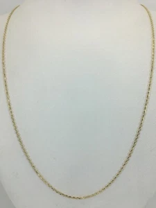 20" 14K Yellow Gold 0.5mm Cable Chain Necklace Lobster Clasp Closure (AP1135440) - Picture 1 of 4