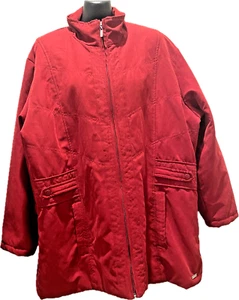 Black Pepper by Breakaway Size 16-18 Jacket Red Mid Length Pockets Lined - Picture 1 of 14