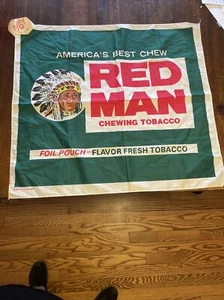Red Man Chewing Tobacco (Willy)  Bandana Made In USA Poly Cotton Advertisement - Picture 1 of 24