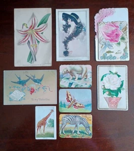 9 ANTIQUE GREETINGS POST & CARDS OTHERS ~ FRENCH APRIL FOOL VALENTINE CHRISTMAS - Bild 1 von 14