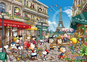 Jigsaw Puzzle Peanuts Snoopy Snoopy in Paris 3000 Small pieces Epoch 21-401 - Picture 1 of 3