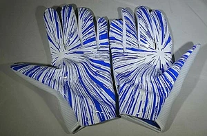 Adidas  WHITE ROY Blue NFL ADZ 7.0  Football Gloves Receiver Tacky Grip 3X 4X  p - Picture 1 of 9