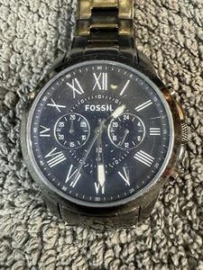 Fossil Grant FS4831 Herren Analog Blaues Zifferblatt Quarz Armbanduhr - Bild 1 von 5