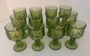 Set of (12) - Tiffin Franciscan - Green Lotus - Caberet Goblets - 6" Tall - Picture 1 of 5