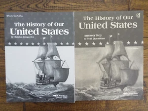 A Beka The History of Our United States 4 Teacher Quiz/Test Key & Text Questions - Picture 1 of 2