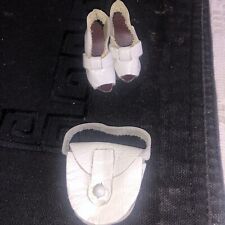 Gene Doll  WHITE leather Shoes Heels/ BAG  Fits:Tyler/Alex/Violet/Madra Handmade