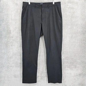 J Crew Factory Thompson Flex Pants 35x32 Black Tapered Poly Tech Comfort Casual - Picture 1 of 11