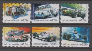 Australia 2002 Motor Racing  set 6 fine used peel & stick stamps - Picture 1 of 1