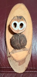 Handmade Walnut Owl Unique - Picture 1 of 2