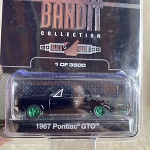 Máquina de ruedas y chasis Greenlight Black Bandit '67 PONTIAC GTO GREEN Lo #14 - Imagen 1 de 11