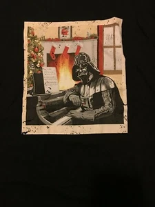 Star Wars Weihnachten Kurzarm T-Shirt HERREN Small DARTH VADER - Bild 1 von 1