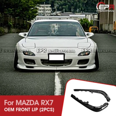 Labio delantero brillante carbono para Mazda RX7 FD3S OE (2 piezas) (para modelo 1993-1999) Foto 1 de 4