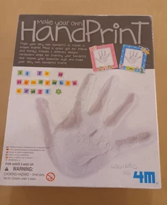 NEW 4M MAKE YOUR OWN HAND PRINT PLASTER KIT & DECORATE FRAME NEW SEALED - Picture 1 of 2
