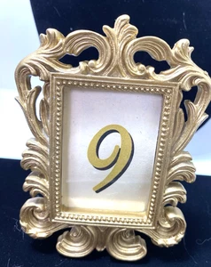 Verzierter kleiner Bilderrahmen Schulgröße Gold Studio His & Hers - Bild 1 von 2