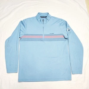 TravisMathew Giacca Leggera Uomo Aggiornata CS Quarter Zip, Blu Cenere Medium - Foto 1 di 9