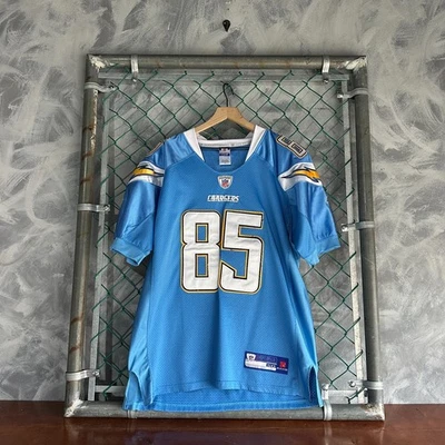 Antonio Gates San Diego Chargers #85 Authentic Jersey Reebok Mens 50 Light Blue - Image 1 of 4