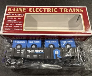 K-Line The Rock Gondola with Blue Crates K-6538, O Gauge - Picture 1 of 6