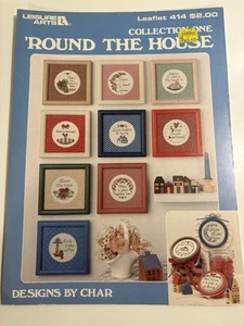 Leisure Arts: 'ROUND THE HOUSE COLLECTION ONE Cross Stitch Book #414 by CHAR Guc - Picture 1 of 3