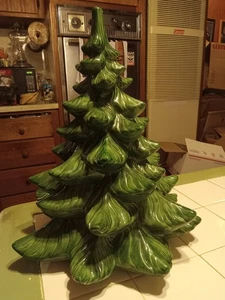 Vintage 1982 Atlantic Mold Ceramic Tree 13 1/2" Tall Not Drilled..no Holes.. - Picture 1 of 4