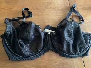 Reggiseno Cacique nero sfoderato, ferretto 40 DDD EUC - Foto 1 di 3
