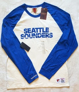 Seattle Sounders FC Mitchell & Ness Legendary Current Slub Long-Sleeve Shirt XL - Picture 1 of 9