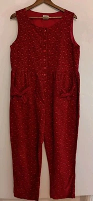 Mono Grande Años 80 Laura Ashley Rojo Floral Pana | Retro Vintage Calicó... Foto 1 de 4