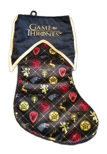 Game Of Thrones Christmas Stocking Kurt Adler Black Christmas Stocking - Picture 1 of 3