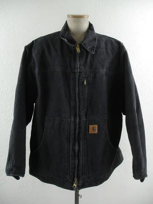 Carhartt Men's sz 2XL Ridge Field Jacket Coat Sherpa Lined Cotton Duck C61 Black - Image 1 of 4