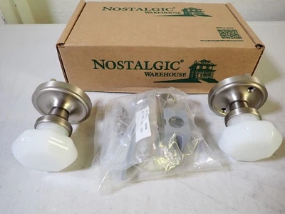 Nostalgic Warehouse 747981 Classic Rosette Waldorf White Milk Glass Knob 2.375" - Image 1 of 4