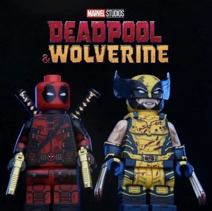 LEGO Marvel LIFEBRICK Custom Deadpool & Wolverine Minifigures Damage Version NEW - Picture 1 of 6