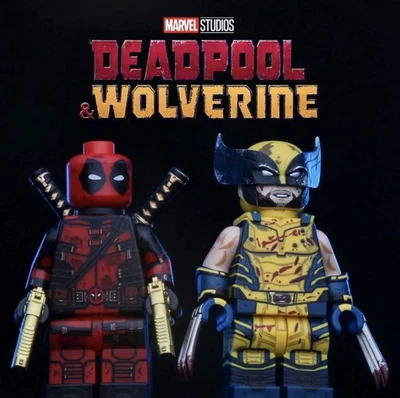 LEGO Marvel LIFEBRICK Custom Deadpool & Wolverine Minifigures Damage Version NEW - Image 1 of 4