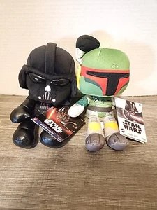 Star Wars Darth Vader & Boba Fett Plush Toys Mattel NEW w/ Tags - Picture 1 of 10