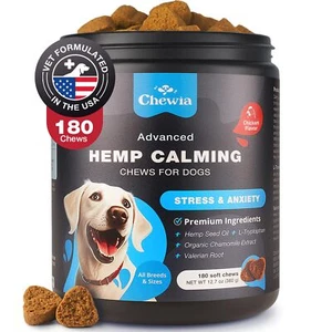 Hemp Calming Chews Dogs Calming Treats Anxiety Relief for Dogs - Peanut Butter - Picture 1 of 7