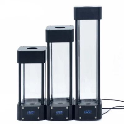 Square Reservoir Water PC Cooling Tank Reservoir 3 Sizes w/Thermometer 2024 NEW - Image 1 of 4