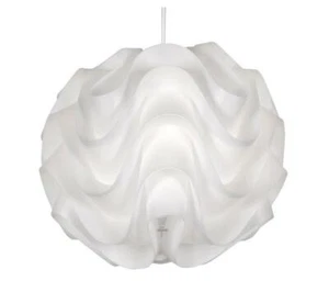Akari Ceiling Light Pendant Shade Modern Round White Sculptured Lampshade - Picture 1 of 1