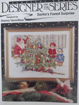 Cross Stitch Pattern "Santa's Forest Surprise" by Sudberry House - Image 1 of 2