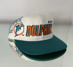 Vintage Miami Dolphins Sport Specialties Pro-Line Hat 90s Shadow Spellout Y2K - Picture 1 of 5