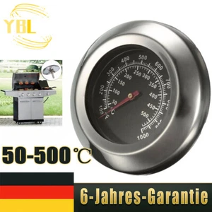 Edelstahl Grillthermometer Thermometer für Holzkohlegrill Grills Smoker Analog - Bild 1 von 8